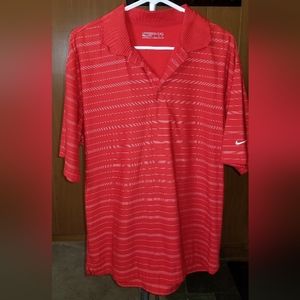 Men's Red Nike Golf  Polo